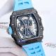 swiss replica Richard Mille RM 53-01 Tourbillon Pablo Mac Donough carbon fiber blue strap watch (7)_th.jpg